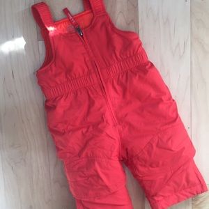 LL Bean infant Snow Pants 6-12 month orange